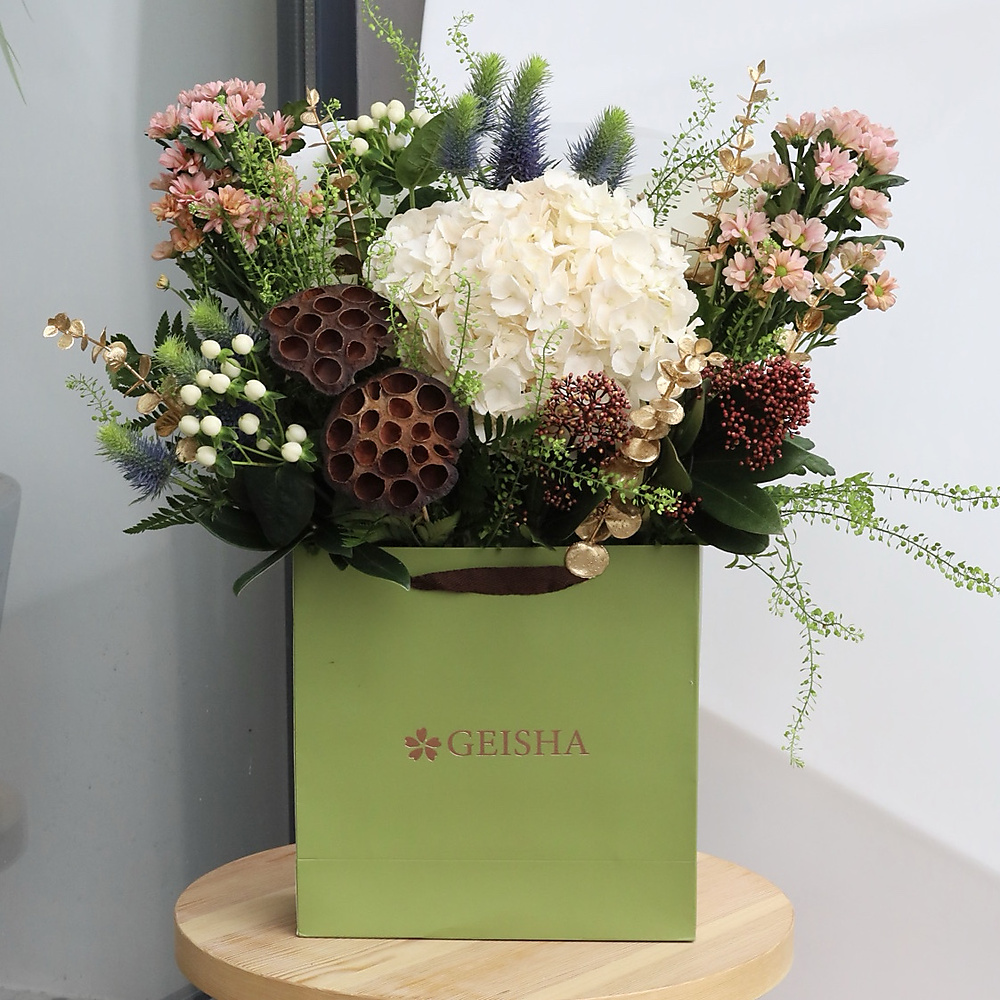 Blooming Green Bags