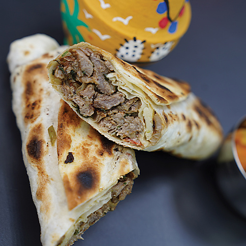 Olla Beef Shawarma Saj Bread