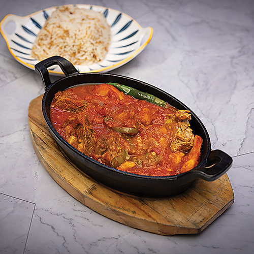 Potato and meat tagine