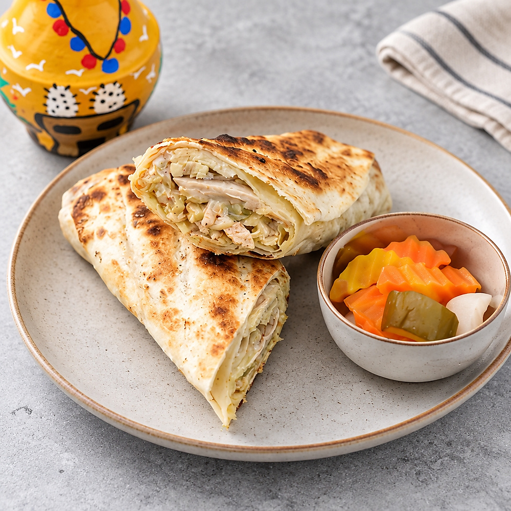 Olla Chicken Shawarma Saj Bread