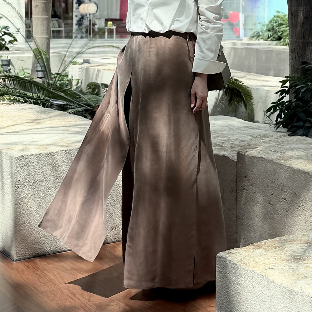 Dusky Brown Cross Pants