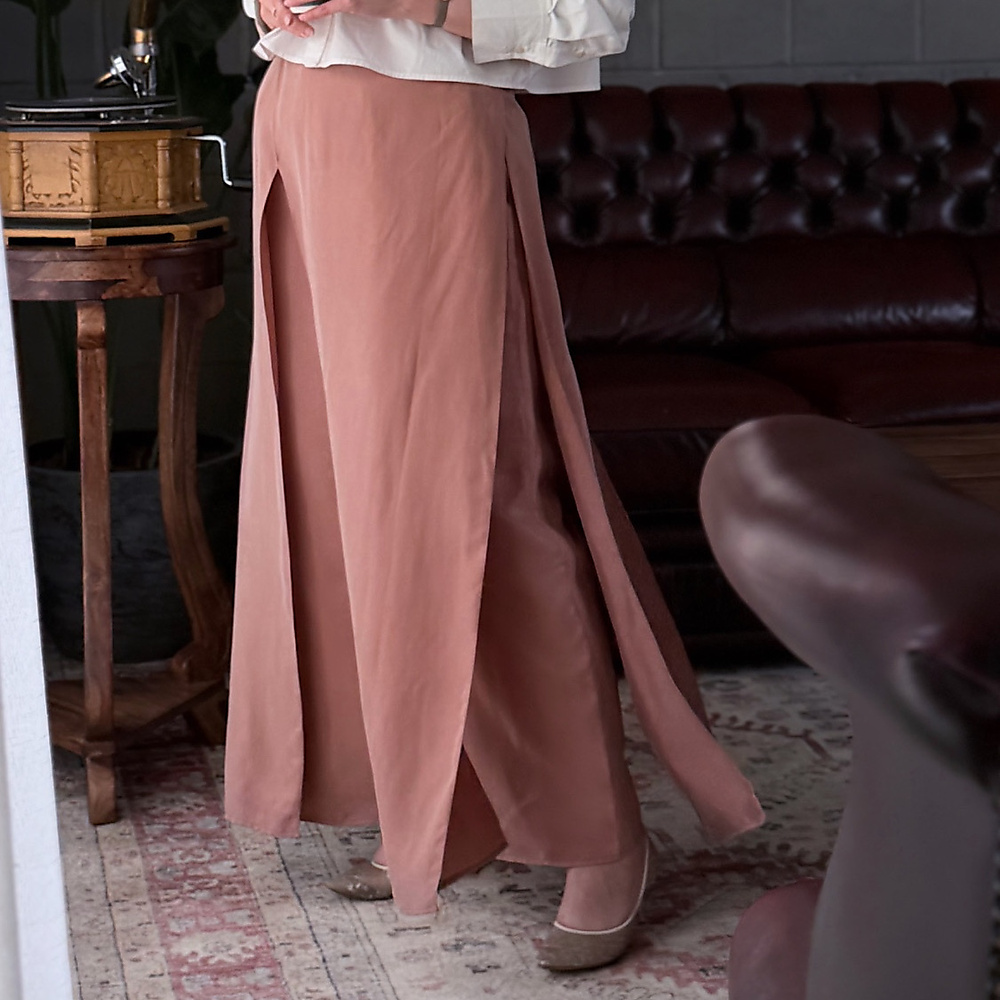 Dusty Rose Cross Pants