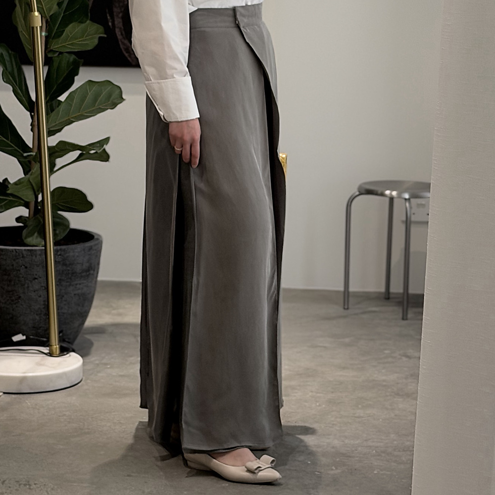Deep Grey Cross Pants