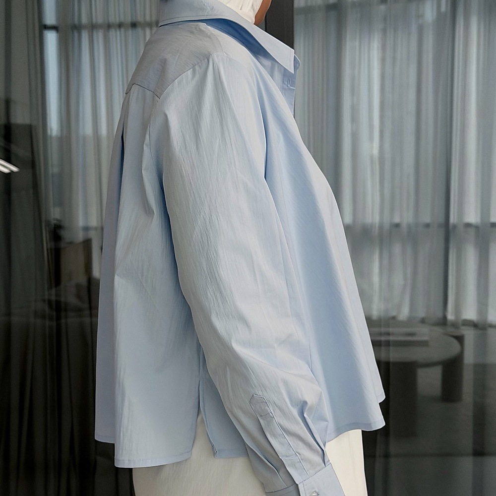 Cropped Shirt سماوي