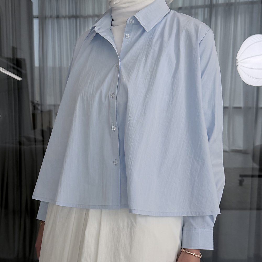 Cropped Shirt سماوي