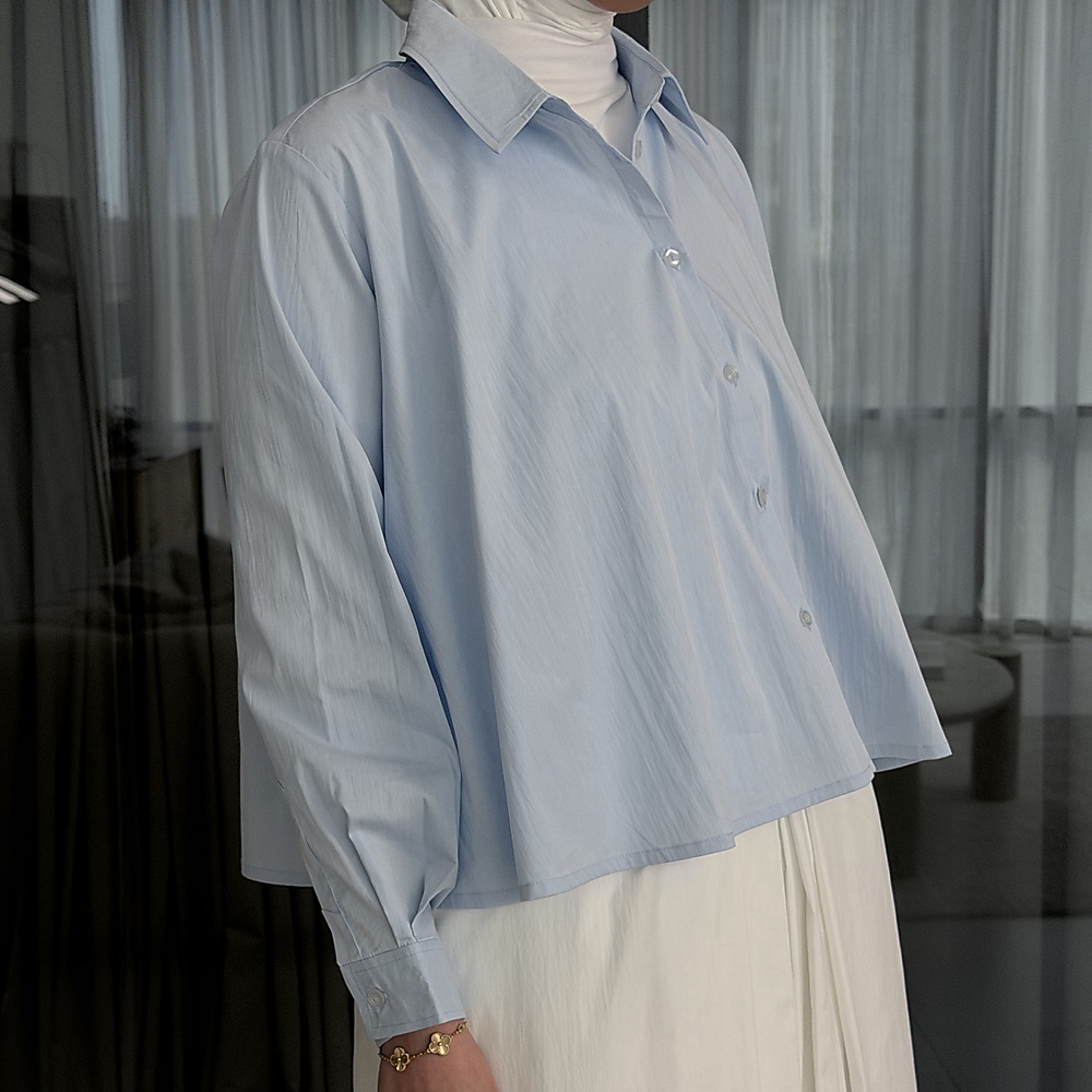 Cropped Shirt سماوي