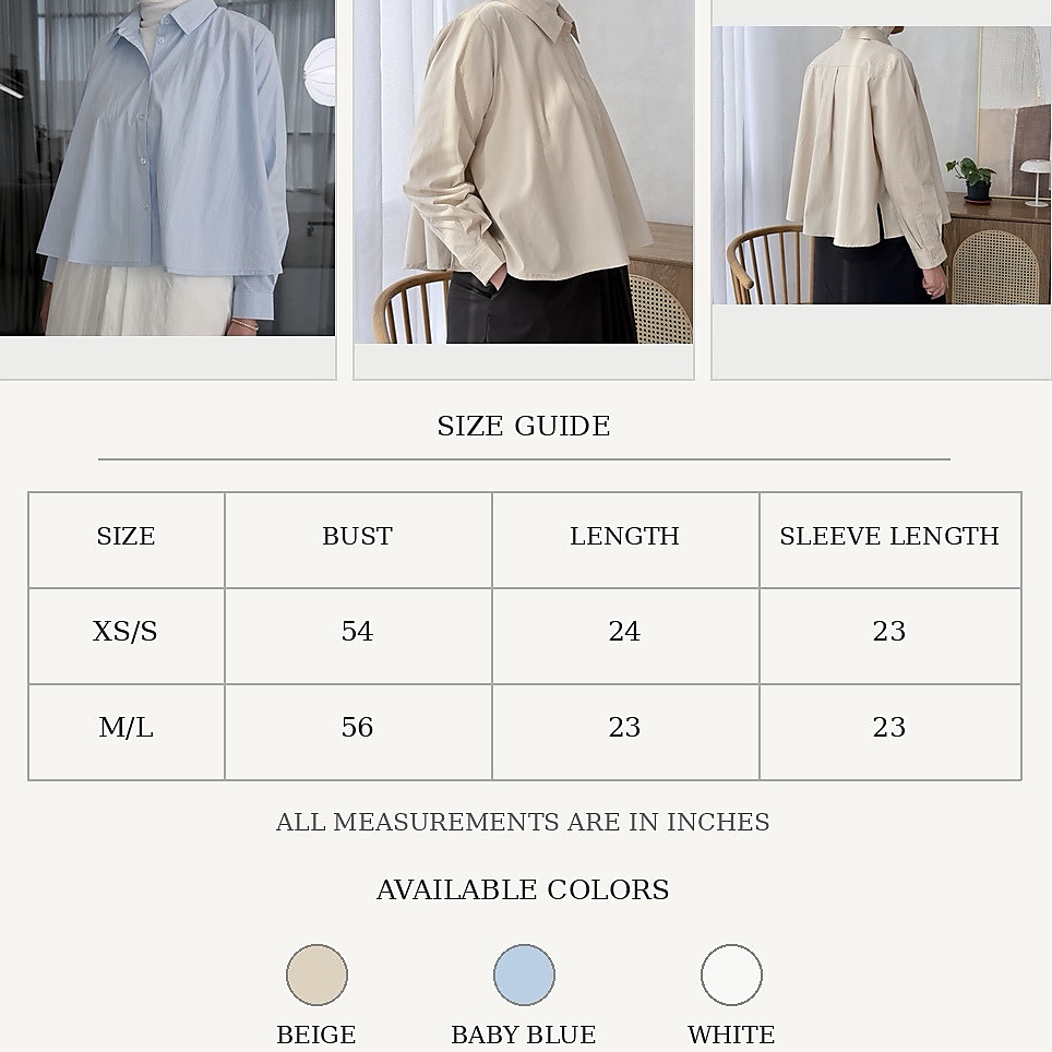 Cropped Shirt سماوي