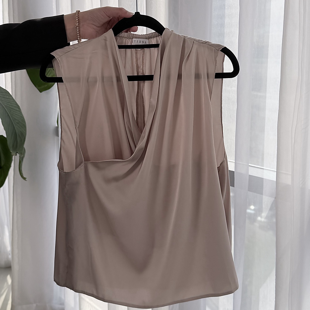 Inner Draped Top- Dusty Beige