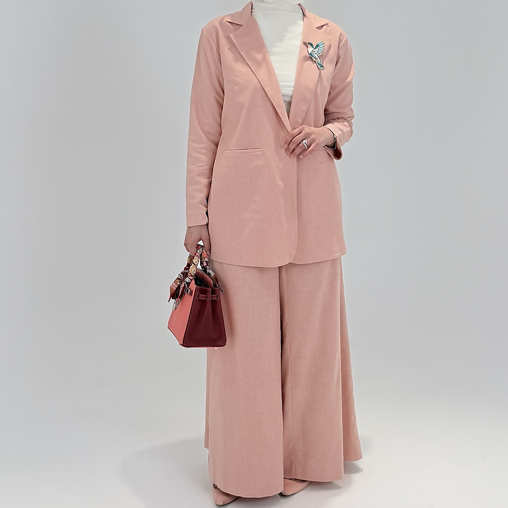 Blush Pink Linen Suit 5.0