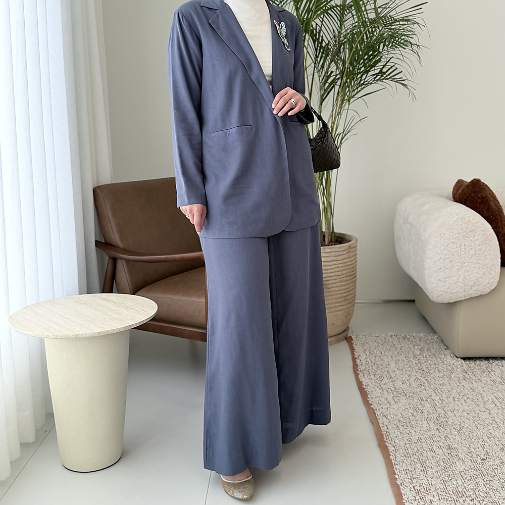 Muted Navy Linen Suit 6.0
