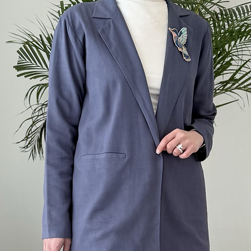 Muted Navy Linen Suit 6.0