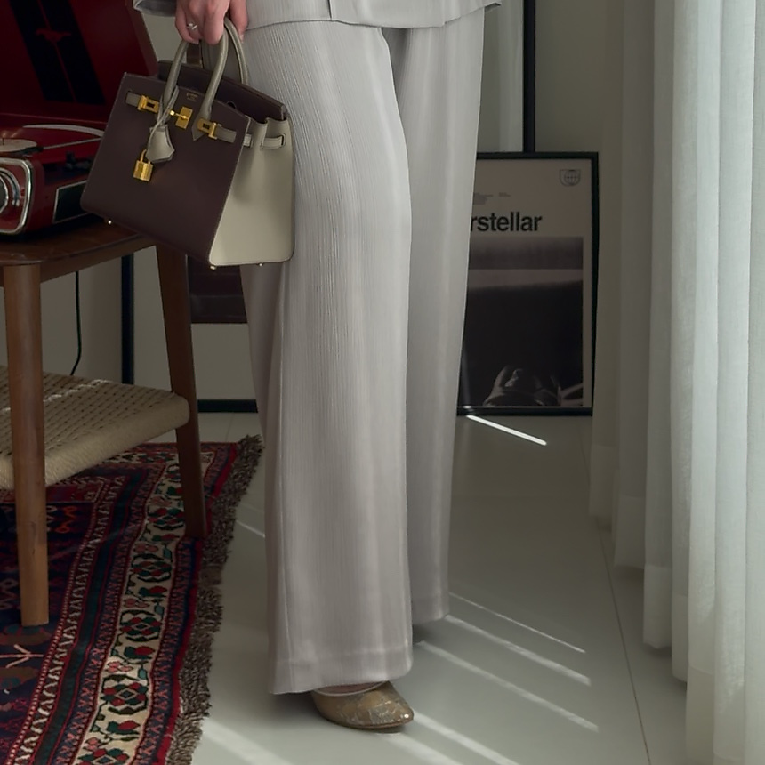Silver Silk Suit