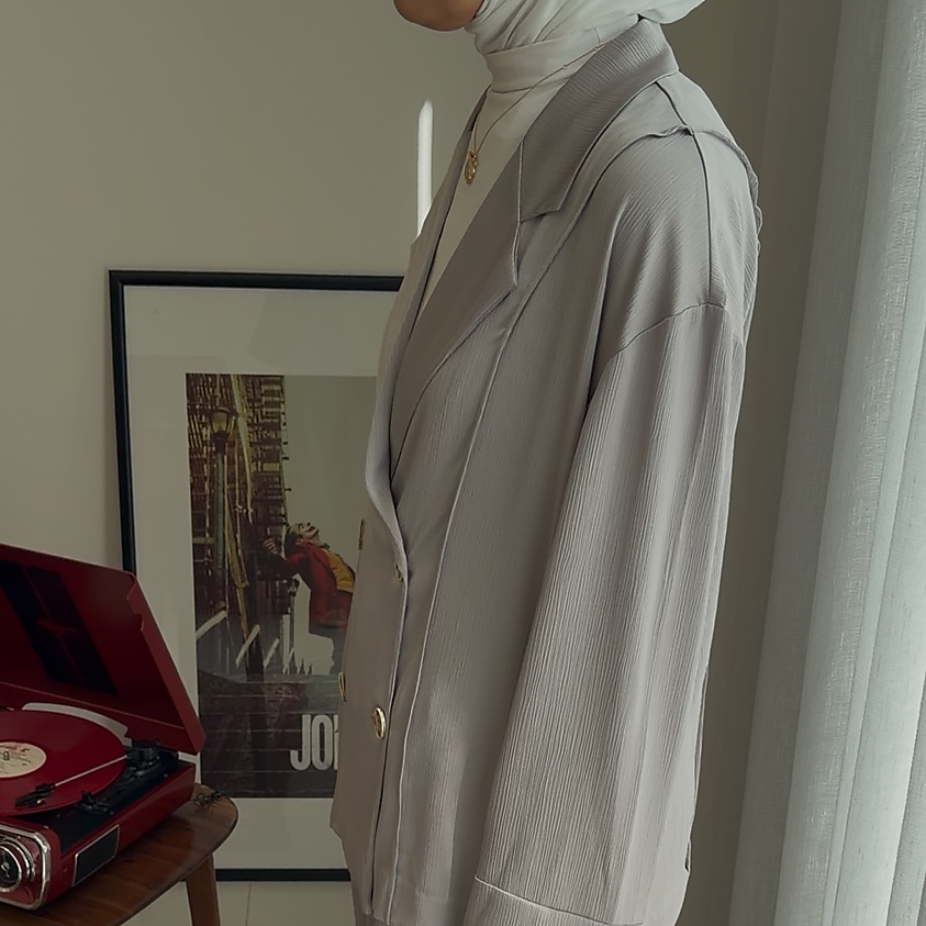 Silver Silk Suit