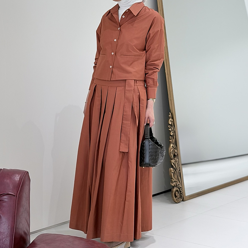 Rust Orange Skirt Set 15.0