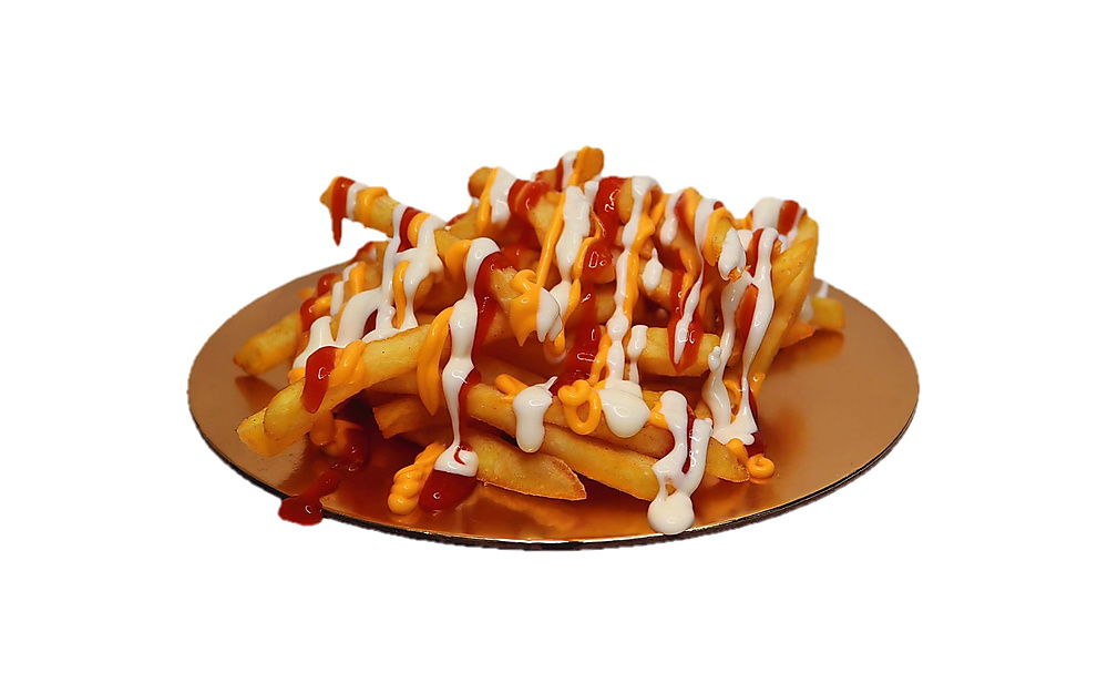 بطاطا مقلية + كاتشب + مايونيز