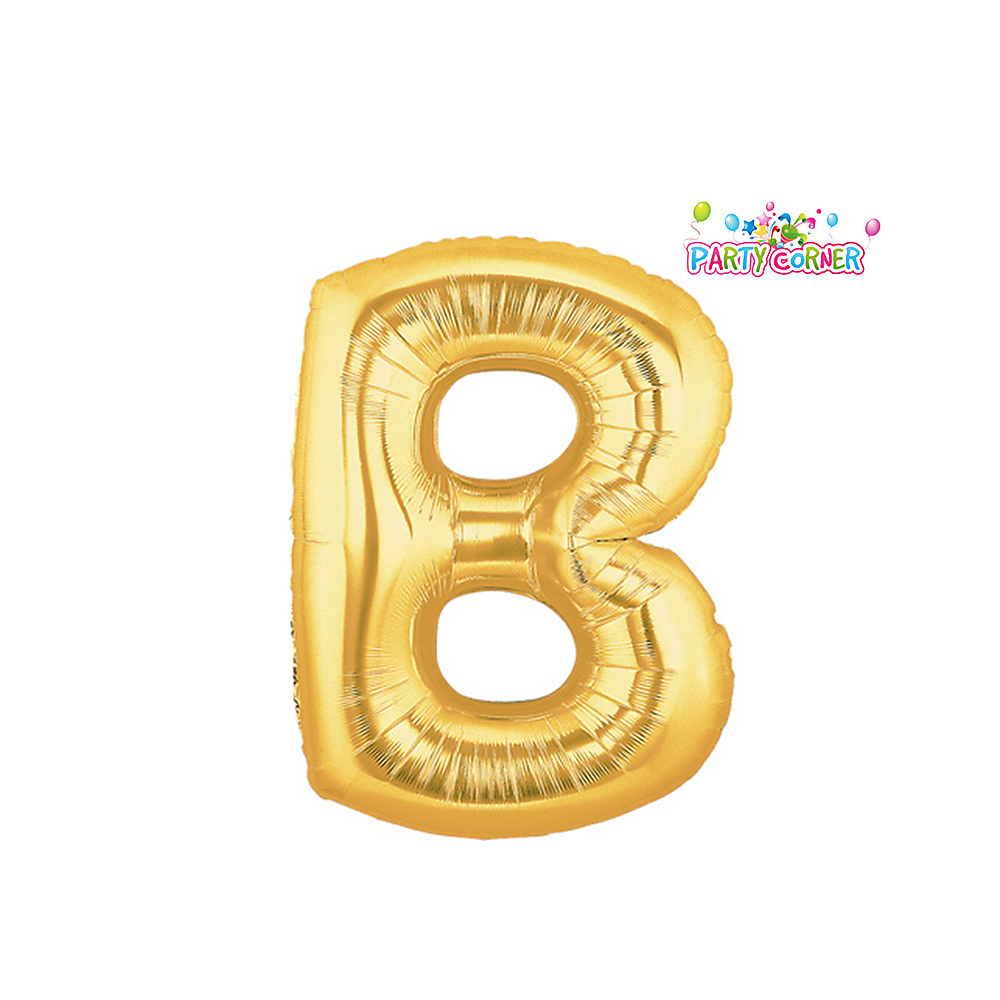 40 بوصة - بالون فويل ذهبي على شكل حرف B (100 سم)