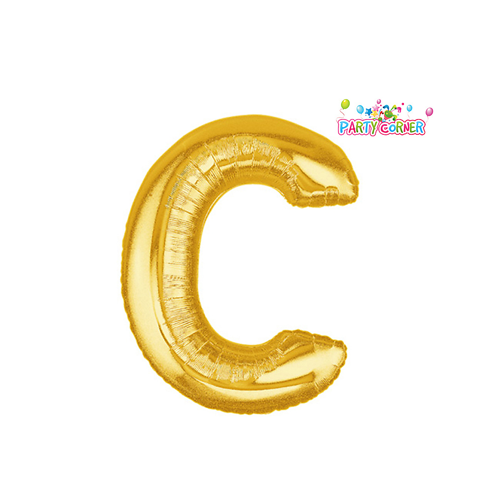40 بوصة - بالون فويل ذهبي على شكل حرف C (100 سم)