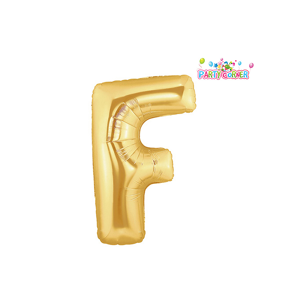 40 بوصة - بالون فويل ذهبي على شكل حرف F (100 سم)
