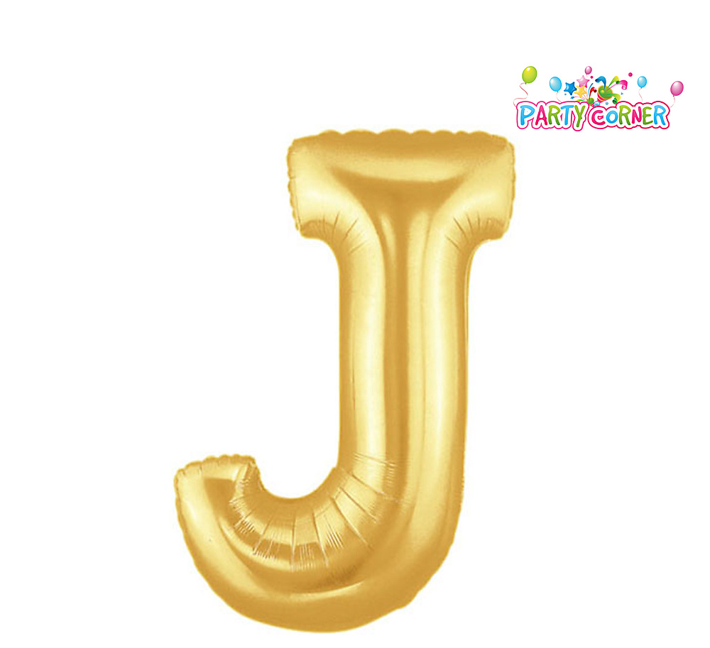بالون فويل (قصدير) ذهبي صغير حرف J