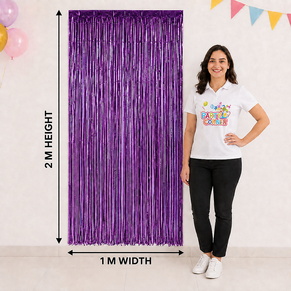 Party Foil curtains (Purple)