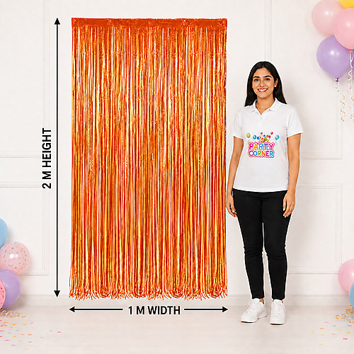 Party Foil curtains(Orange)