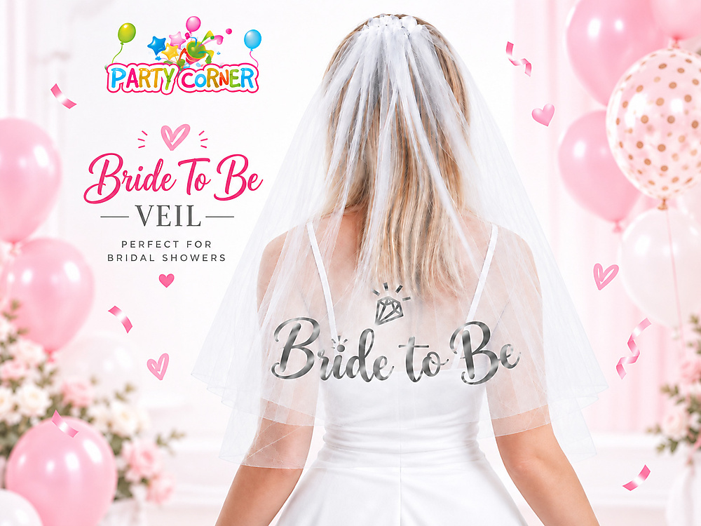 طرحة عروس Bride To Be - سلفر