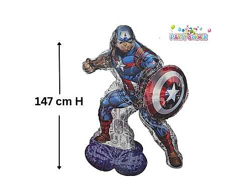 Captain America AirLoonz Balloon –Filled with air and ready to display
