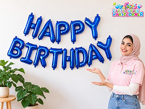بالون فويل HAPPY BIRTHDAY أزرق