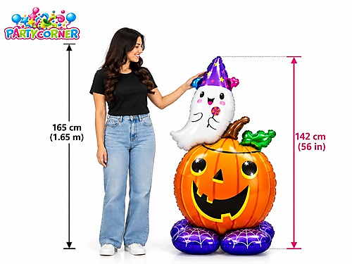 Halloween Ghost & Pumpkin Air Walker Balloon – 142 cm