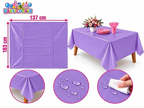 Lilac Disposable Table Cover – 137 × 183 cm