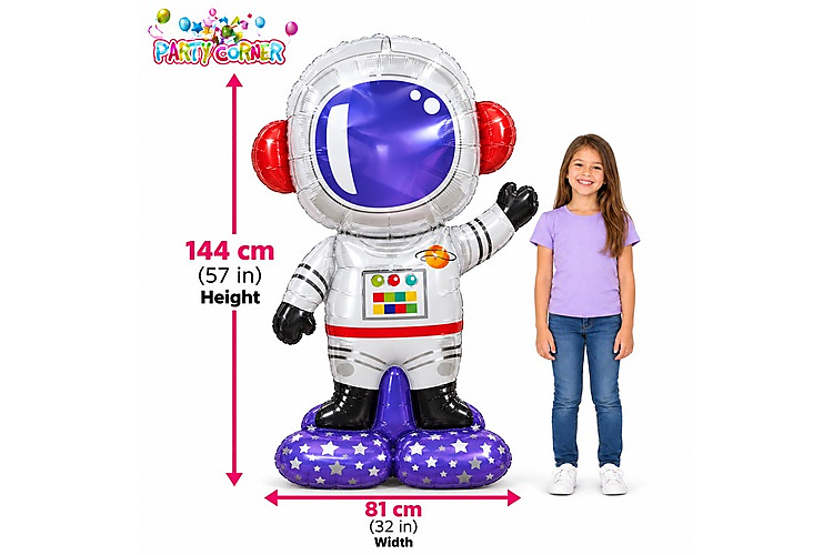 Astronaut AirLoonz Balloon-Filled with air and ready to display.