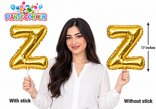 Small Gold Foil Letter Z Balloon