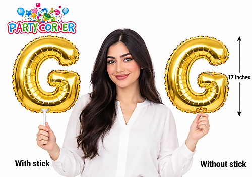 Small Gold Foil Letter G Balloon