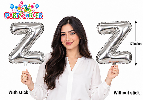 Small Silver Foil Letter Z Balloon