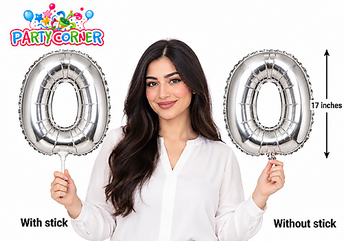 Small Silver Foil Letter O Balloon
