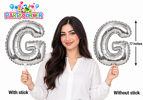 Small Silver Foil Letter G Balloon