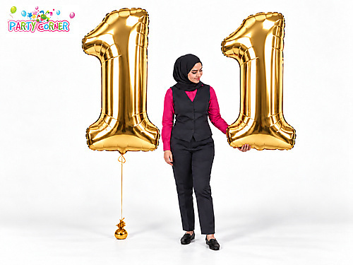 Large Gold Foil Number 1 Balloon