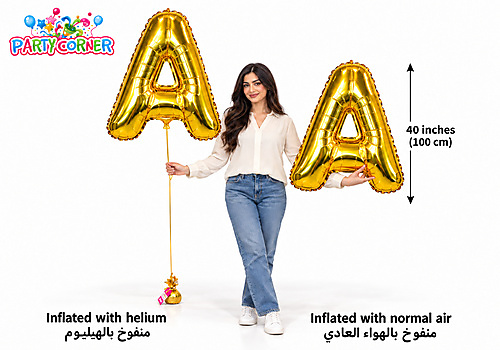 40Inch- Gold Balloon Letter A Large Foil Balloon Letters (100cm)