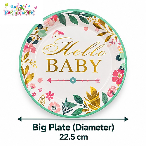 طقم سفرة حفلات Hello Baby لـ 25 شخص