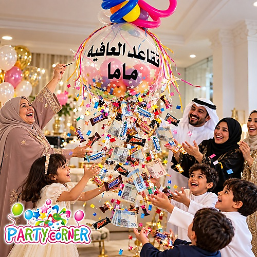 Clear Balloon Exploder with 40 pcs small chocolate inside