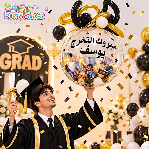 Clear Balloon Exploder with 40 pcs small chocolate inside