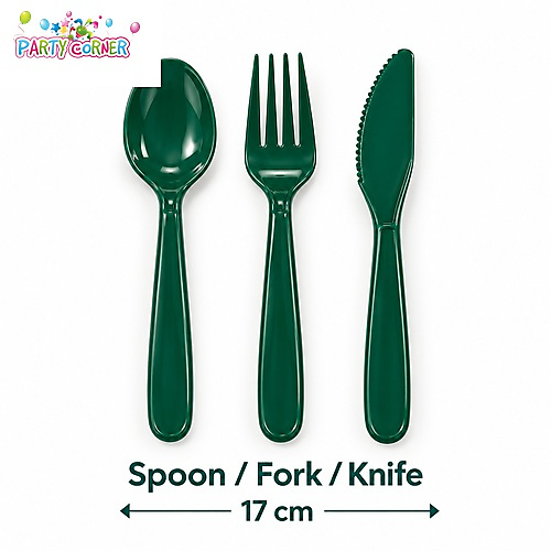25 Pax Green Party Tableware Set