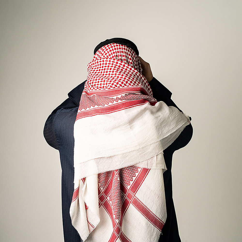 شال نقشة شماغ  بحياكة المكينه 2