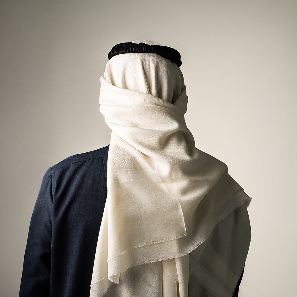 شال نقشة شماغ  بحياكة المكينه 1