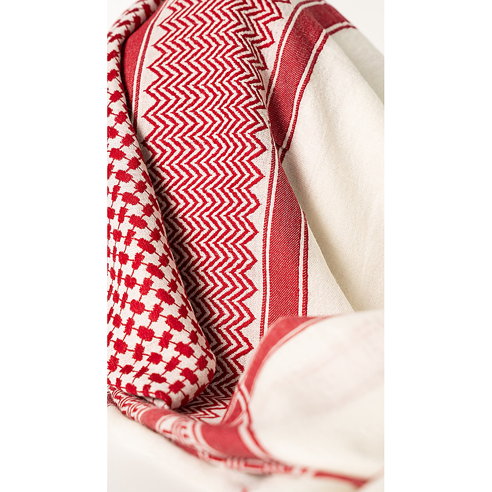 شال نقشة شماغ  بحياكة المكينه 2
