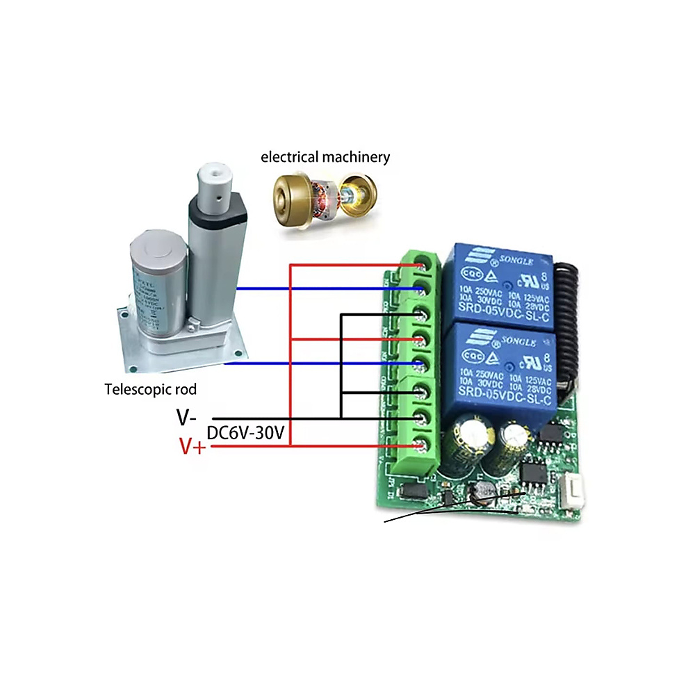طقم مفتاح تحكم عن بعد لاسلكي 433MHz ريليه متعدد الاستخدامات (DC 6V - 30V) مع ريموت كنترول