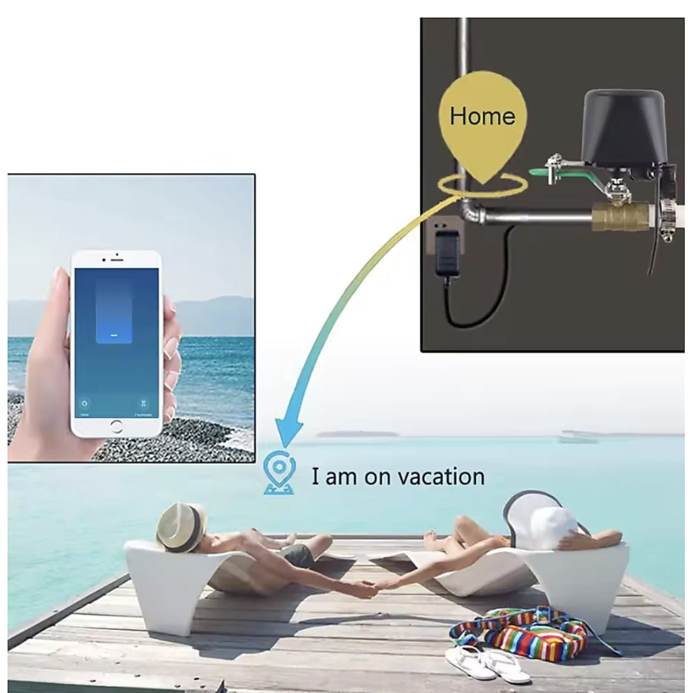 محرك صمام ذكي للغاز والماء WiFi (تطبيق Tuya) - نظام إغلاق آلي أمني للمنازل الذكية