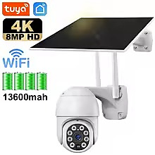 كاميرا مراقبة ذكية بالطاقة الشمسية (Tuya 8MP HD) مع مستشعر حركة