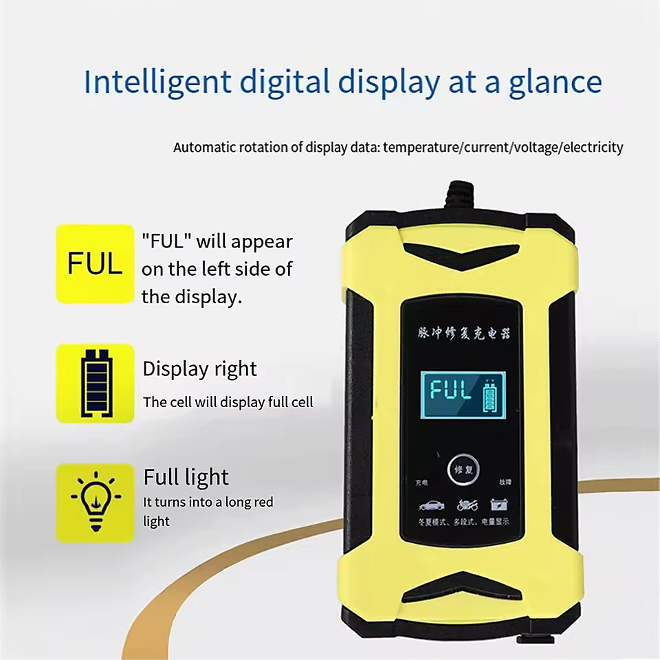 12V 6A Smart Battery Charger with Pulse Repair