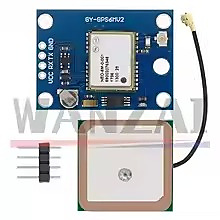 وحدة تحديد المواقع (GPS) موديل GY-NEO6MV2 مع هوائي كبير وذاكرة EEPROM (متوافقة مع أردوينو وأنظمة الط